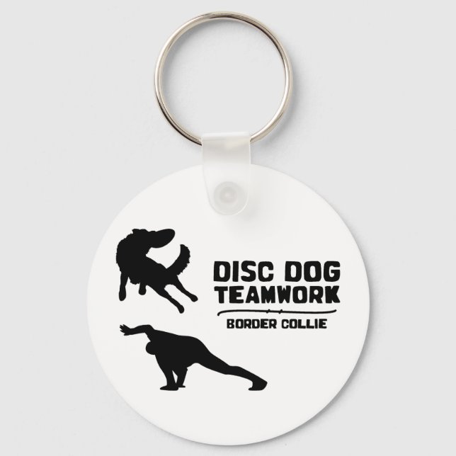 Chaveiro de Cachorro de Disco Collie de Borda do t (Frente)
