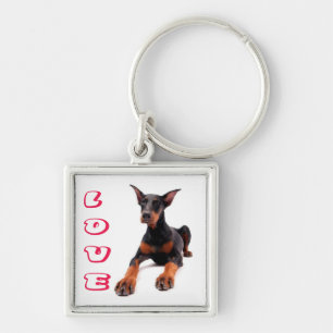 Chaveiro de Cachorro Doberman Pinscher Filhote Amo