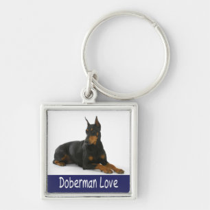 Chaveiro de Cachorro Doberman Pinscher Filhote Amo