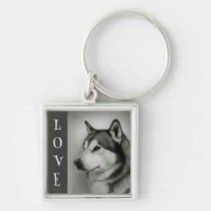 Chaveiro de Cachorro Filhote Malamute do Alasca