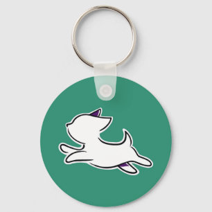 Chaveiro de Cachorro Mínimo Bonito - Pup Branco em