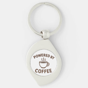 Chaveiro de café engraçado - "Alimentado por café"