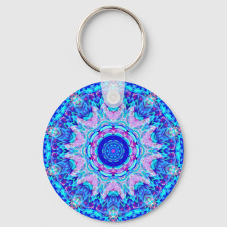 Chaveiro de Caleidoscópio Rosa Azul