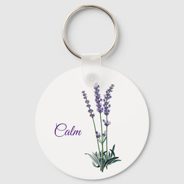 Chaveiro de Calma da lavanda (Frente)
