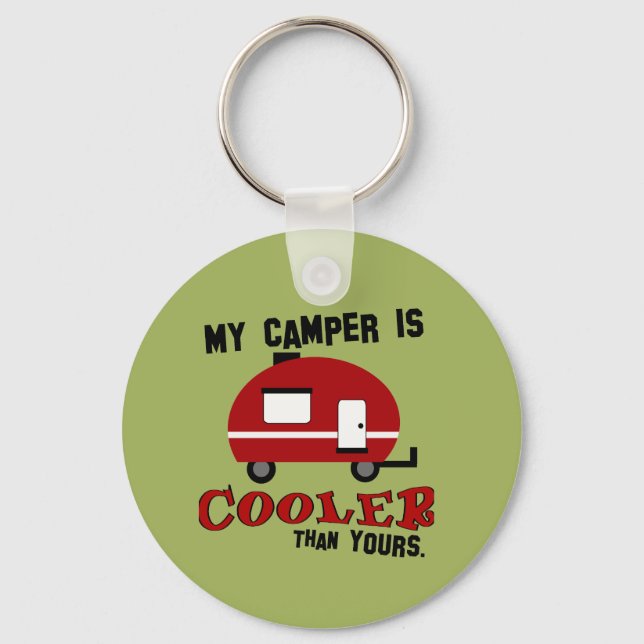 Chaveiro de Camper Retro Engraçado (Frente)