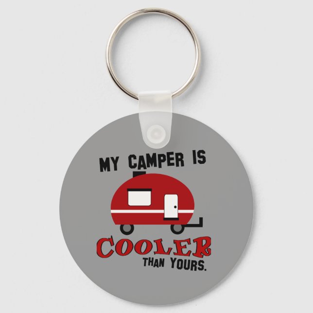 Chaveiro de Camper Retro Engraçado (Frente)