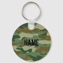Chaveiro de camuflagem do exército | Padrão verde-