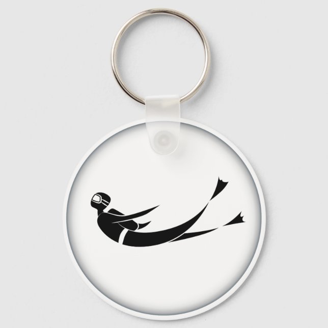 Chaveiro de Cartografia do Scuba Diver Man (Frente)