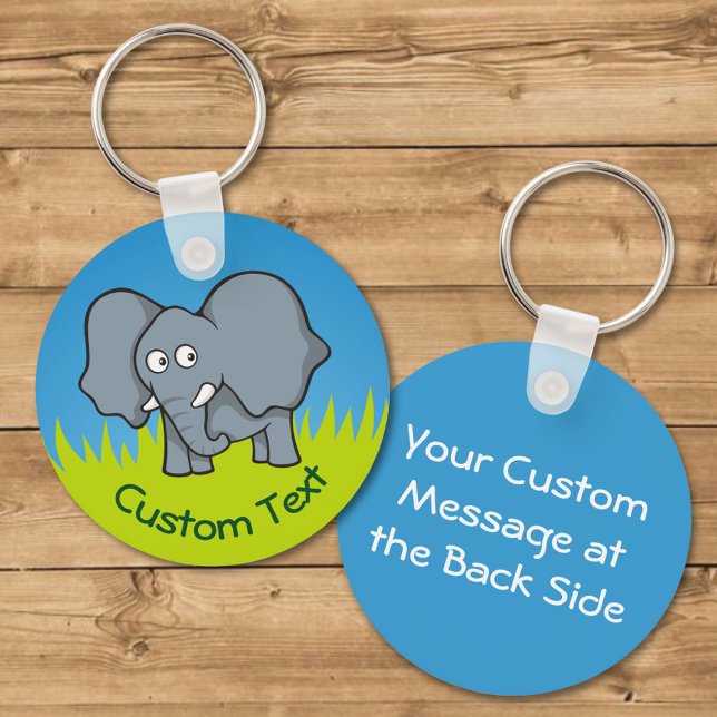 Chaveiro de Cartoon de Elefante cinza (Criador carregado)