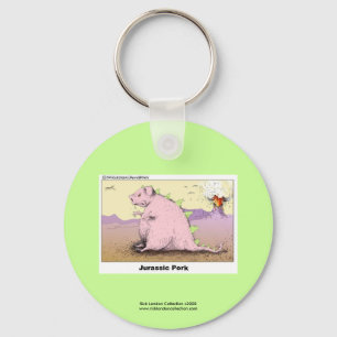 Chaveiro de Cartoon Hilário de Pork Jurrasic