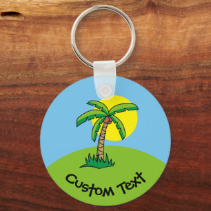 Chaveiro de Cartoon Palm Tree