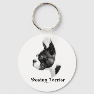 Chaveiro de carvão de Boston Terrier