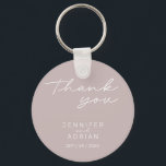 Chaveiro de Casamento Mínimo Elegante Prata Rosa<br><div class="desc">Chaveiro de Casamento Mínimo Elegante Prata Rosa</div>