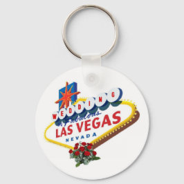 Chaveiro de Casamento Rosa vermelha de Las Vegas