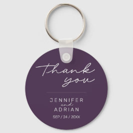 Chaveiro de Casamento Roxo Mínimo do Pastel Elegan