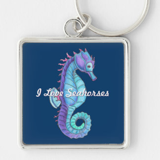Chaveiro de cavalo azul