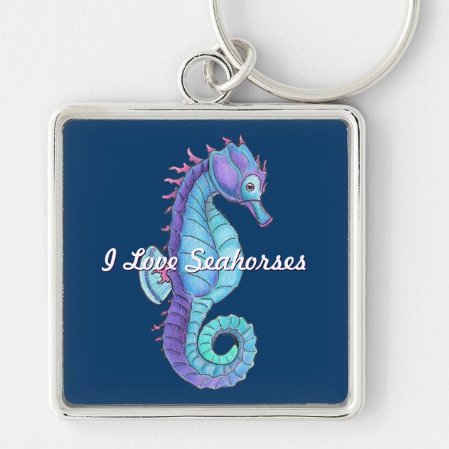 Chaveiro de cavalo azul (Frente)
