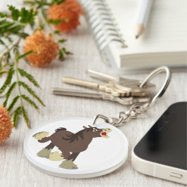 Chaveiro de Cavalo de Cartoon Exuberante Bonito