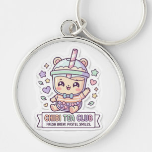 Chaveiro de Chá de Boba do Clube de Chá Cute Kawai