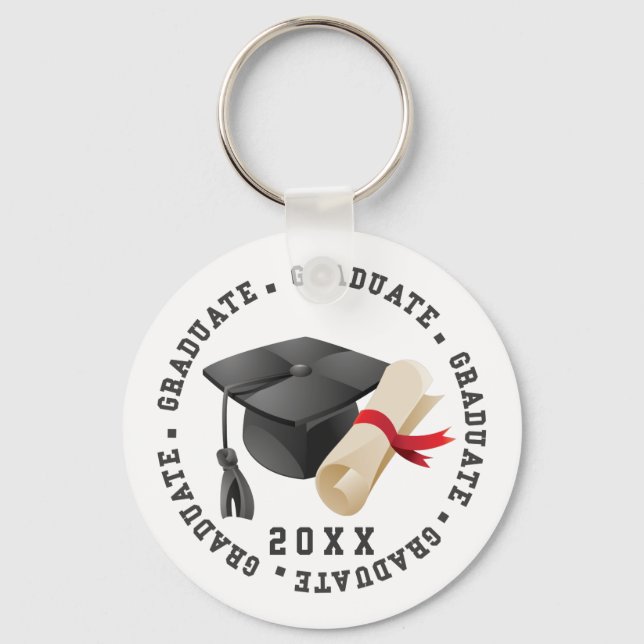Chaveiro de Chapéu de Formatura e Diploma (Frente)