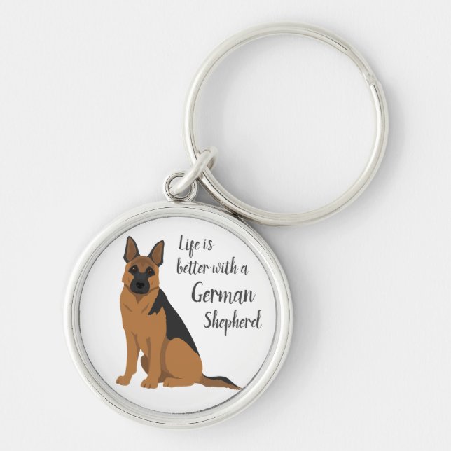 chaveiro de chave do german shepherd. Qualquer cas (Frente)