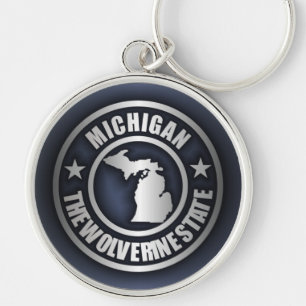 Chaveiro De "chaveiro de aço Michigan" (azul)