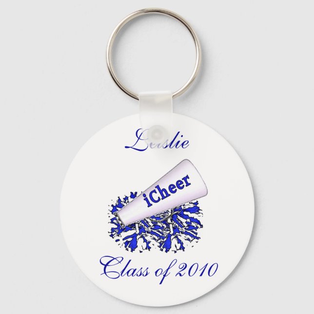 Chaveiro de Cheerleader Personalizado Azul (Frente)
