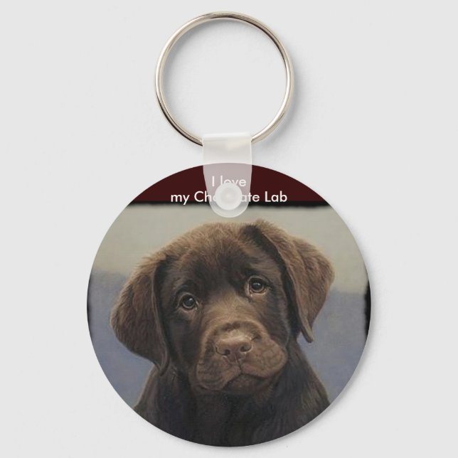 Chaveiro de Chocolate Labdrador Retriever (Frente)