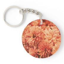 Chaveiro de Chrysanthemum Laranja