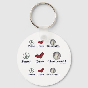 Chaveiro de Cincinnati do amor da paz