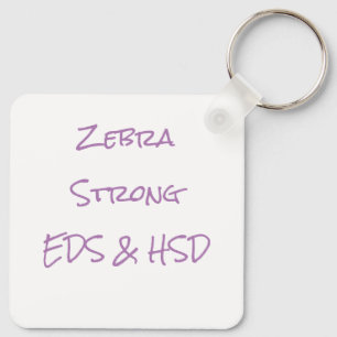 Chaveiro de círculo de metal forte em zebra, Chave