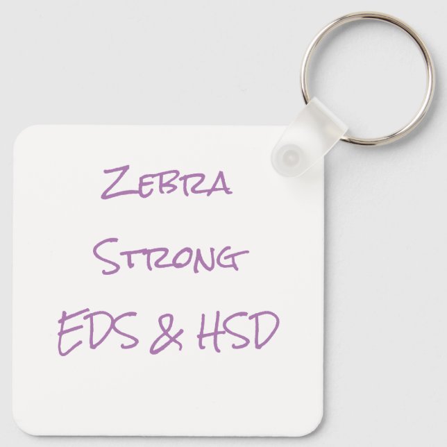 Chaveiro de círculo de metal forte em zebra, Chave (Verso)