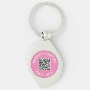 Chaveiro de código QR personalizado e texto Escolh