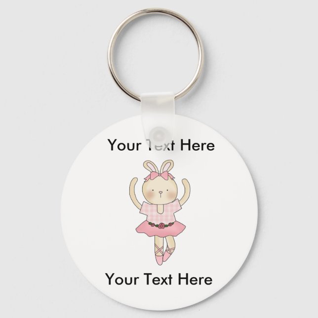 Chaveiro de coelho personalizado Ballerina (Frente)