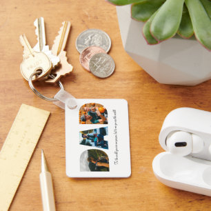 Chaveiro de Colagem de Fotografias do pai para o D