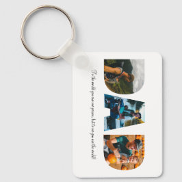 Chaveiro de Colagem de Fotografias do pai para o D