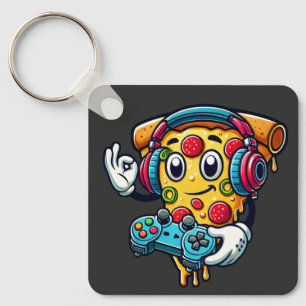 Chaveiro de Comida de jogos de vídeo da Pizza de j
