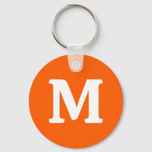 Chaveiro de Cor Sólida Laranja Neon