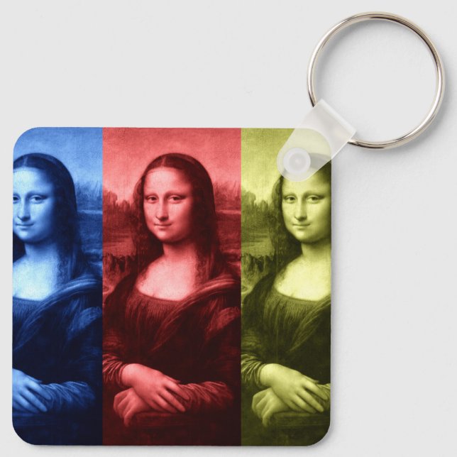 Chaveiro de cores primárias da Mona Lisa (Verso)