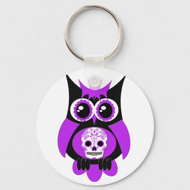 Chaveiro de Coruja Roxo (Frente)