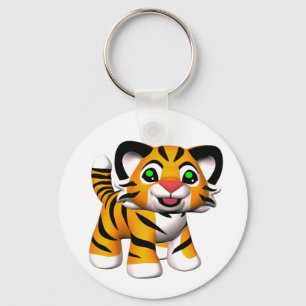 chaveiro de Cub de tigre dos desenhos animados 3D