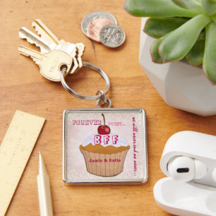 Chaveiro de Cupcake para melhores amigos do BFF