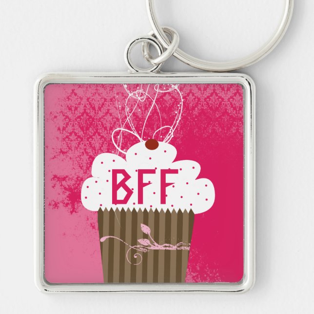Chaveiro de Cupcake para melhores amigos do BFF (Frente)