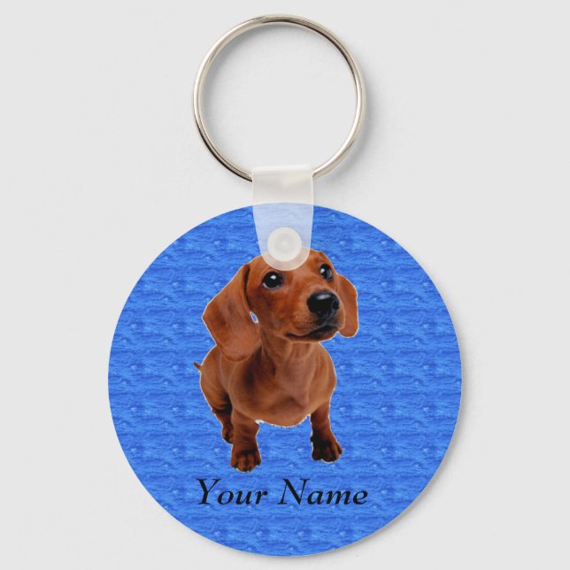 Chaveiro de Dachshund Personalizado (Frente)