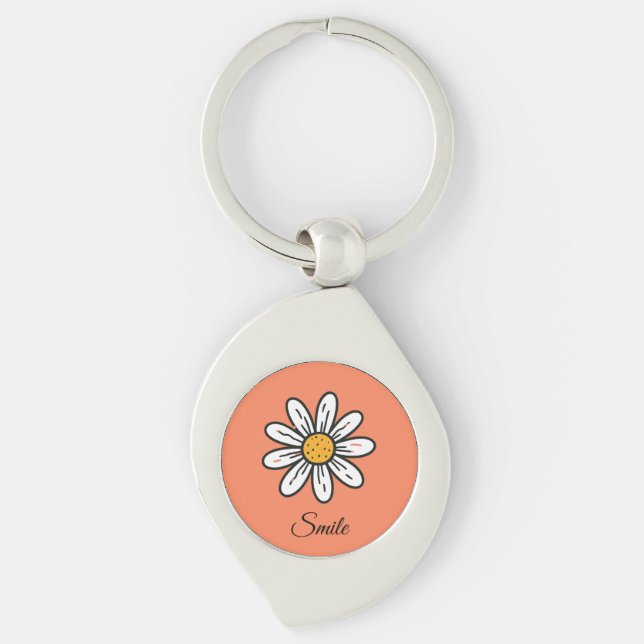 Chaveiro de Daisy de Nome Personalizado - Acessóri (Frente)