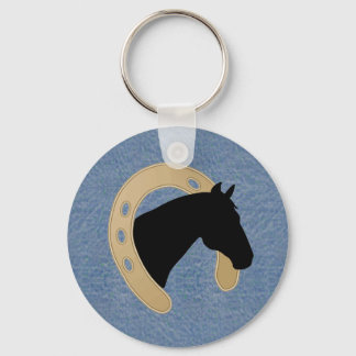 Chaveiro de Denim & Ferradura