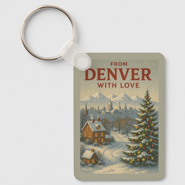 Chaveiro De Denver Com Amor Pingente de Natal (Frente)