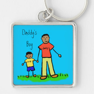 Chaveiro de Desenho pai Pai e Filho da Família