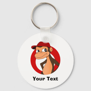 Chaveiro de desenho personalizado de chimp