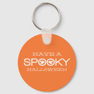 Chaveiro de Dia das Bruxas com Tipografia Spooky